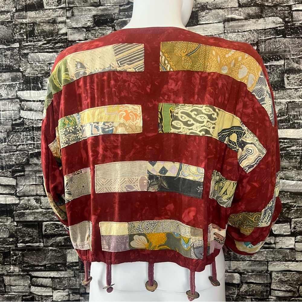Vintage Vibrant Patchwork Jacket With Unique Butt… - image 6